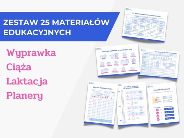 Zestaw 25 plansz edukacyjnych autorstwa zaufaj położnej.